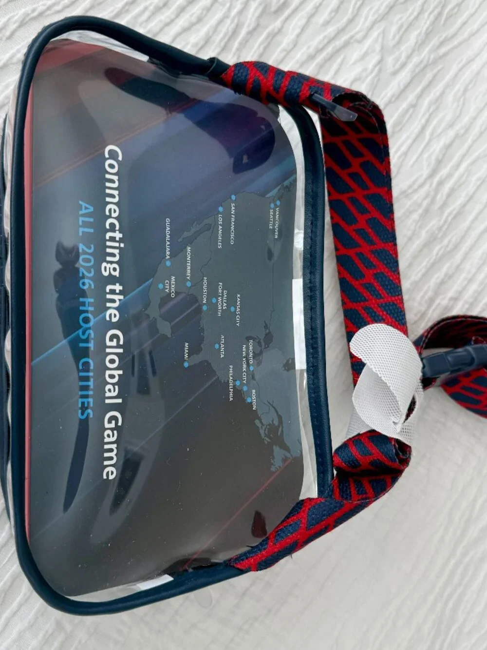 American Airlines x U.S. Soccer Clear Travel Toiletry Bag USA Logo NWT